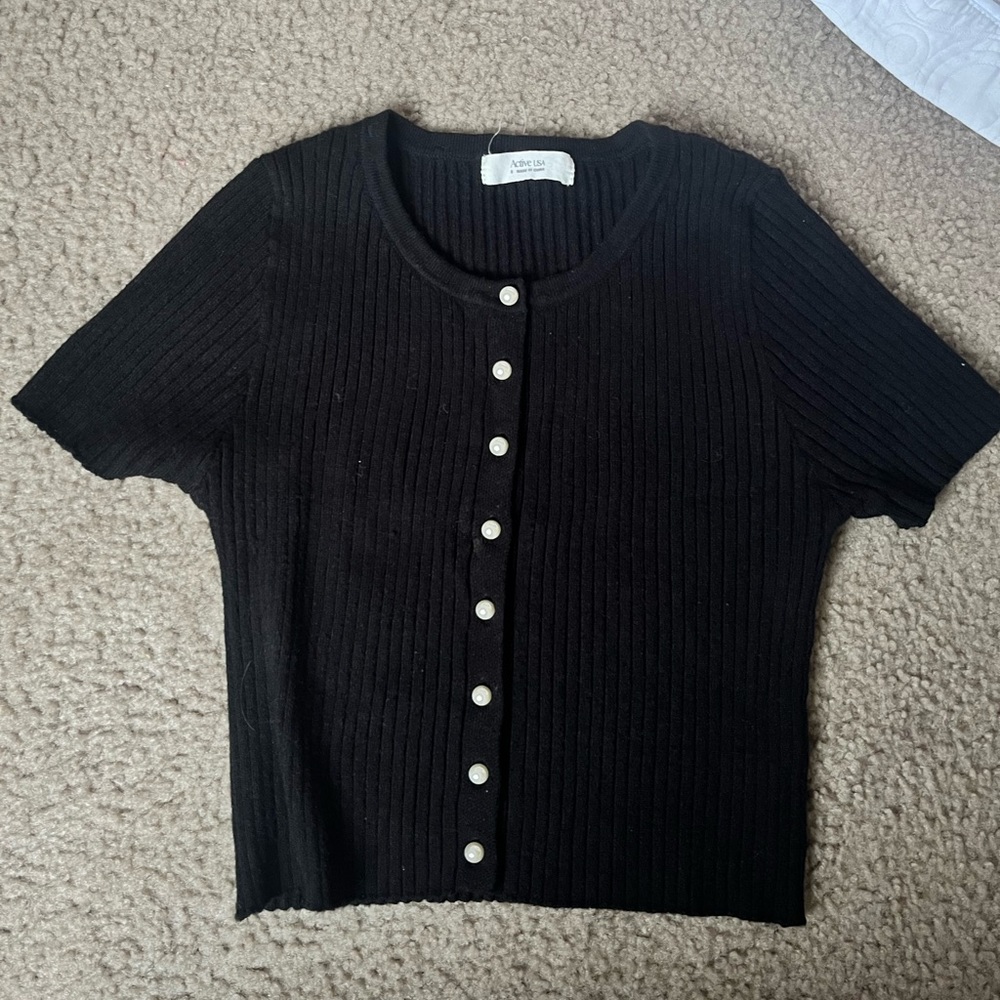 Black active usa top